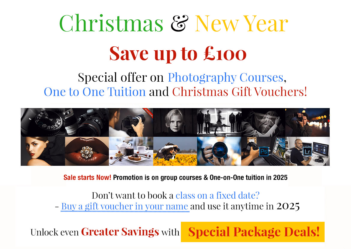2025 Photography Courses SALE and Christmas Gift Vouchers