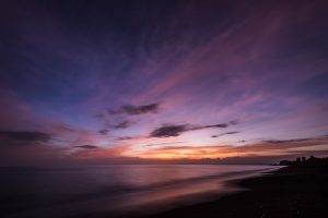 Sunset at playa Mata Oscura, Panama