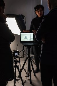 Polina Plotnikova explaining techniques during the Still Life photography course at the Wimbledon Art Studios in London