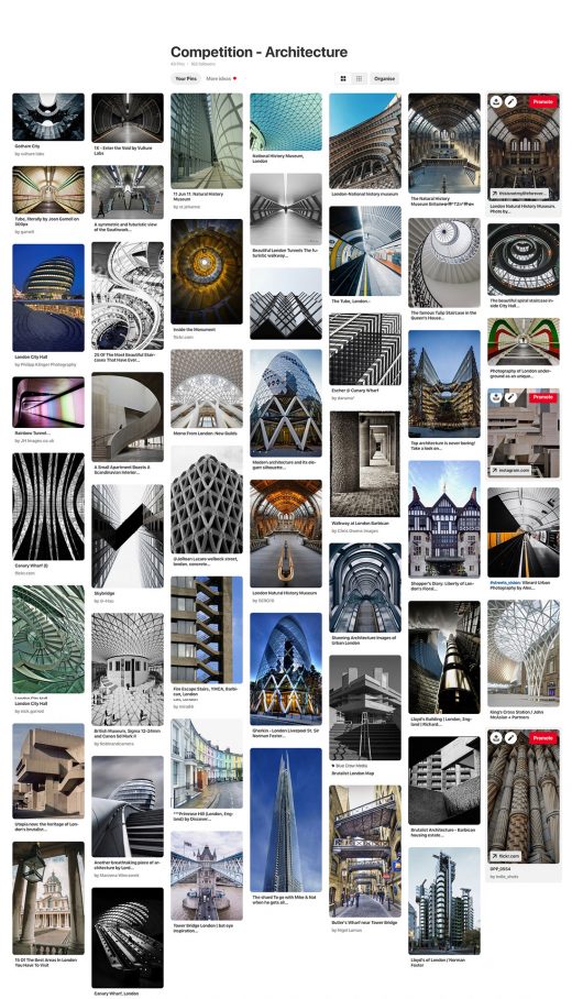 Pinterest board London architecture
