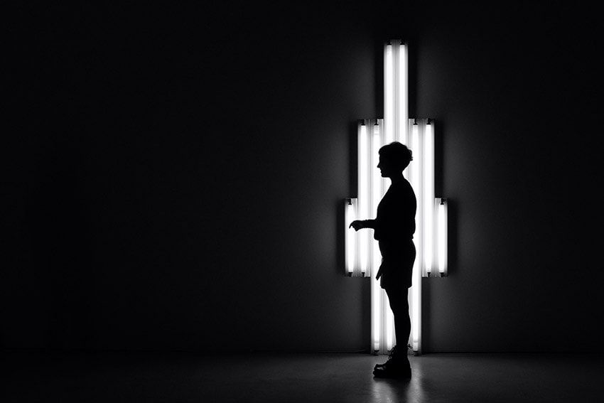 black and white silhouette lights example