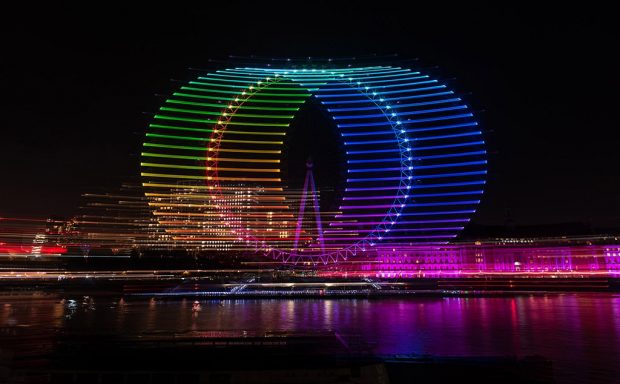 London Eye on Diwali night special panning photography technique London Eye on Diwali night special panning photography technique