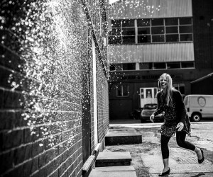 water balloon exploading - fun exercises during beginners photography course in London