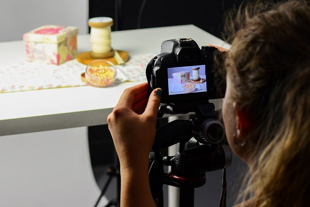 product photography course in London - students practise