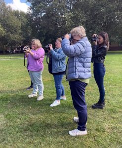 students on photography course in Wimbledon Park