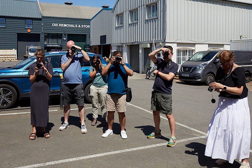 students on photography course in Wimbledon